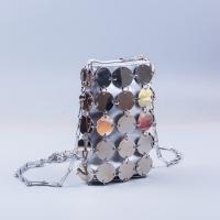 Iron & Polyester Easy Matching Crossbody Bag hollow silver PC