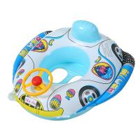PVC Waterproof Inflatable Horse Swimming Ring for children Cartoon blue PC