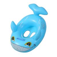 PVC Waterproof Inflatable Horse Swimming Ring for children Cartoon blue PC
