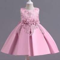 Polyester Princess & Ball Gown Girl One-piece Dress embroidered PC