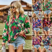 Polyester Women Long Sleeve Blouses spring and summer design & loose printed PC