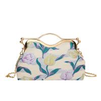 Cloth & Metal Shell Shape & Easy Matching Clutch Bag embroidered floral PC