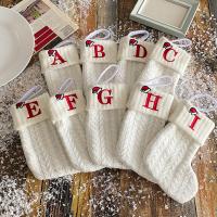 Knitted Christmas Decoration Stocking christmas design white PC