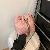 PU Leather Bucket Bag Crossbody Bag soft surface Argyle PC