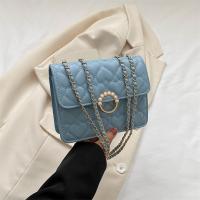 PU Leather Shoulder Bag with chain & sewing thread PC