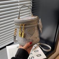 Cloth & PU Leather Easy Matching & Bucket Bag Handbag attached with hanging strap PC