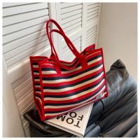 Canvas Tote Bag & Easy Matching Shoulder Bag large capacity striped PC