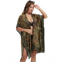 Polyester Swimming Cover Ups sun protection & breathable printed black PC