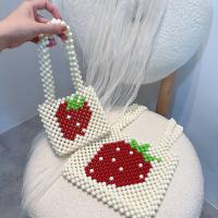 Plastic Easy Matching Shoulder Bag fruit pattern white PC
