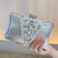 Plastic & PU Leather Easy Matching Clutch Bag with rhinestone PC