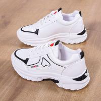 Mesh Fabric & Rubber & PU Leather Women Sport Shoes hardwearing & anti-skidding & breathable Plastic Injection Pair