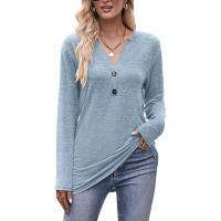 Cotton Soft Women Long Sleeve T-shirt & loose & thermal Solid PC