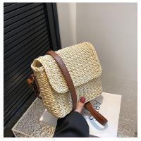 Straw Easy Matching & Weave Crossbody Bag PU Leather PC