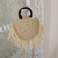Straw Easy Matching & Weave & Tassels Woven Shoulder Bag attached with hanging strap PC