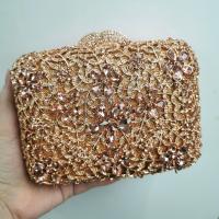 Metal Easy Matching Clutch Bag with chain & with rhinestone floral PC