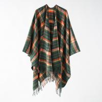Acrylic Tassels Unisex Scarf can be use as shawl & thicken & thermal printed plaid PC