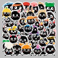 PVC Rubber & Pressure-Sensitive Adhesive Waterproof Decorative Sticker for home decoration & Cute black Bag