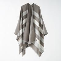 Acrylic & Polyester Unisex Scarf can be use as shawl & thicken & thermal printed striped PC