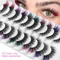 Artificial Fibre False Eyelashes for women multi-colored Set