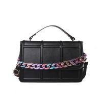 PU Leather Box Bag Handbag attached with hanging strap Solid PC