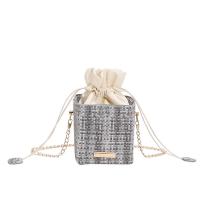 PU Leather Box Bag Crossbody Bag with chain & attached with hanging strap PC