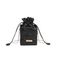 PU Leather Crossbody Bag with chain & soft surface Solid PC