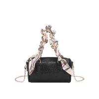 PU Leather Handbag with chain & bun & soft surface Solid PC