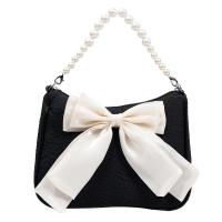 PU Leather Bowknot Handbag with chain & soft surface Solid PC