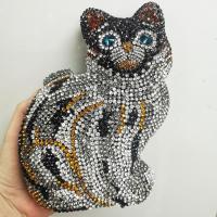 Metal Easy Matching Clutch Bag with rhinestone Cats PC