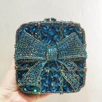 Metal Easy Matching Clutch Bag with chain & with rhinestone bowknot pattern PC