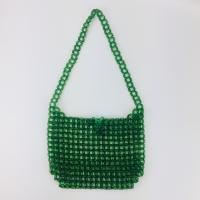 PVC Handmade & Easy Matching Shoulder Bag plaid green PC