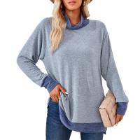 Polyester Women Long Sleeve T-shirt & loose & thermal & breathable Solid PC
