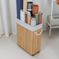 Pine & Moso Bamboo & Cloth foldable Storage Basket durable PC