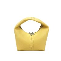 PU Leather Handbag with chain & soft surface & attached with hanging strap Solid PC