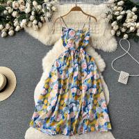 Polyester Waist-controlled Slip Dress backless shivering PC