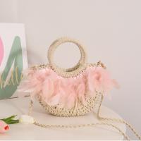 Paper Rope Beach Bag & Easy Matching Woven Tote feather PC