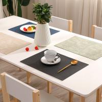 PU Leather anti-scald & Waterproof Table Mat Solid PC