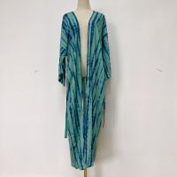 Polyester Swimming Cover Ups sun protection & loose printed green : PC