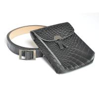 PU Leather Box Bag Waist Pack crocodile grain PC