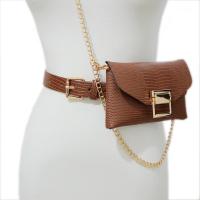 PU Leather Easy Matching Waist Pack with chain PC