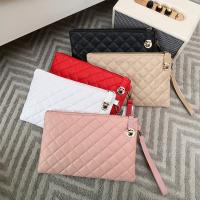 PU Leather Clutch Bag soft surface Polyester Argyle PC