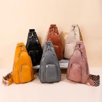 PU Leather Sling Bag contrast color Nylon PC