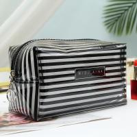 PVC Cosmetic Bag portable & waterproof striped PC