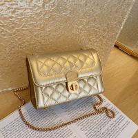 PU Leather hard-surface & Box Bag Shoulder Bag with chain PC
