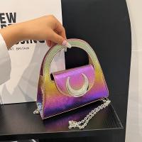 PU Leather Laser Handbag with chain & soft surface PC