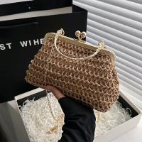 Straw Shell Shape Woven Tote soft surface & attached with hanging strap PC
