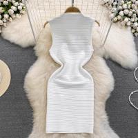 Knitted Sexy Package Hip Dresses slimming & deep V Solid : PC
