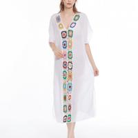 Polyester One-piece Dress slimming & loose & hollow patchwork : PC