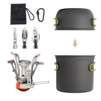 Aluminium Alloy for picnic Outdoor Pot Set for camping & portable Solid black PC