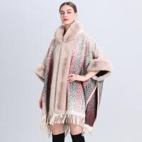 Plush & Acrylic & Polyester Cloak & Tassels Cloak Poncho loose & thermal Solid : PC